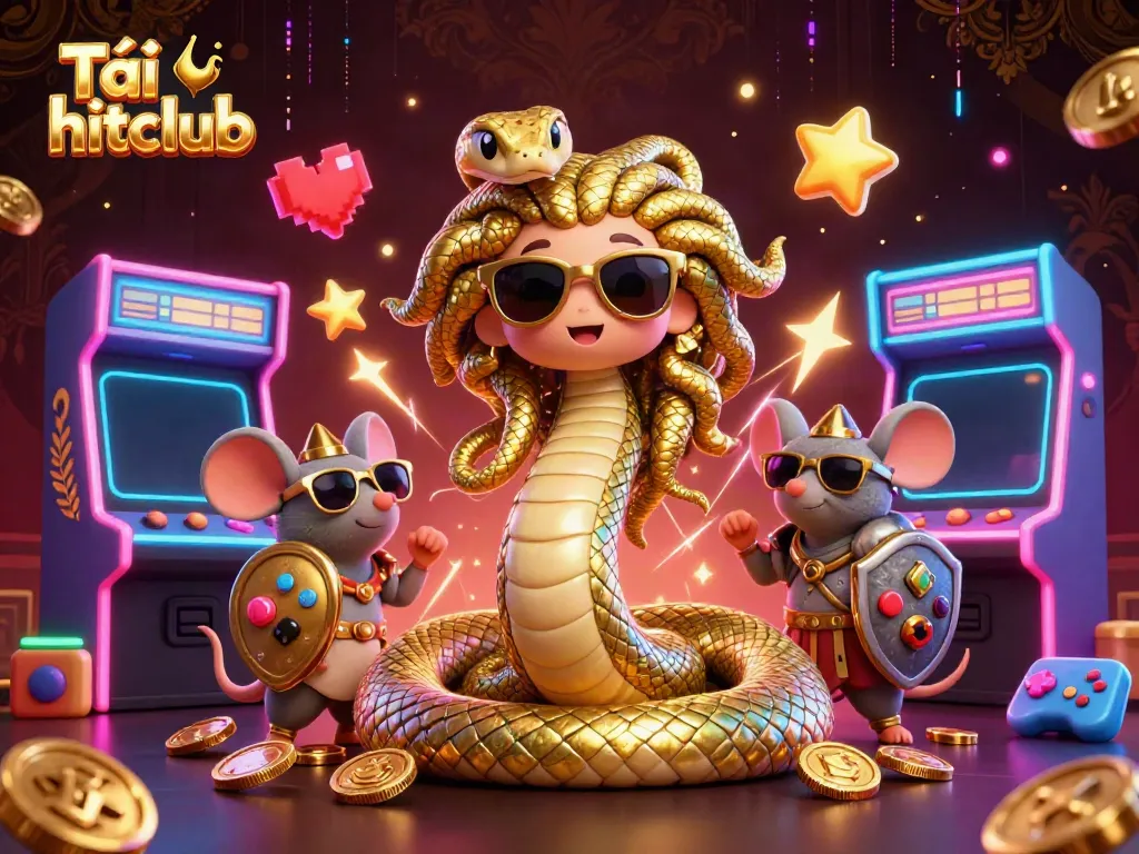 Experience the thrill of gaming with Tải hitclub, featuring unique characters and vibrant casino elements.