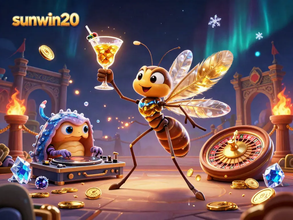 Engage with sunwin20's top-tier gaming experience, showcasing a lively casino scene filled with excitement.