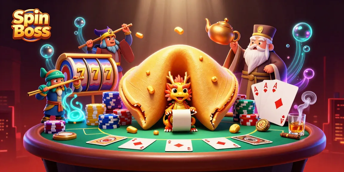 Engage with Spin Boss at a vibrant casino scene featuring golden treasures and gaming excitement.