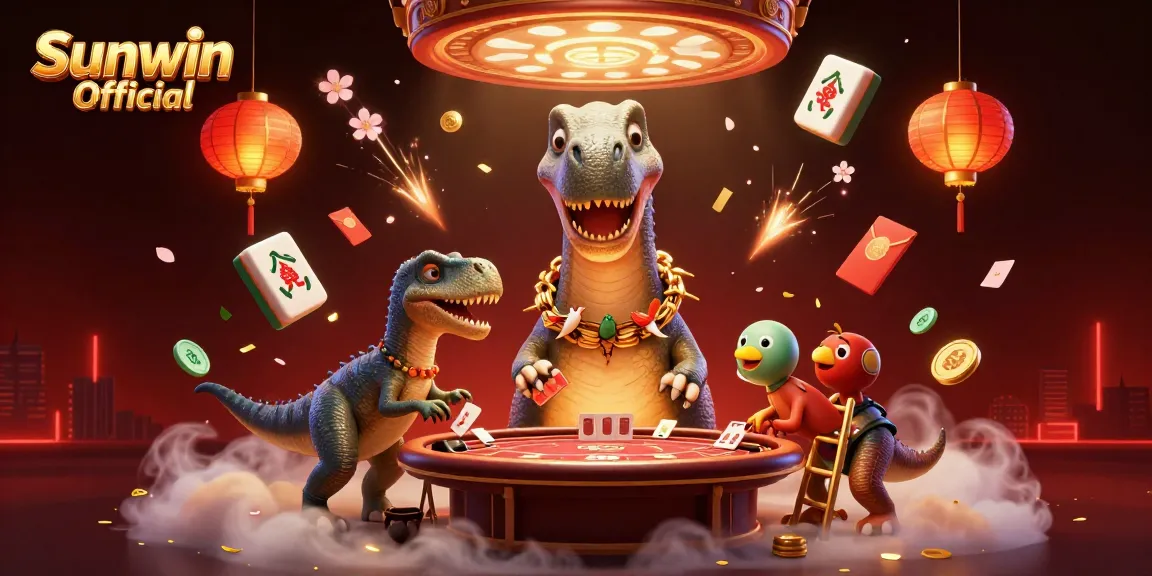 Experience thrilling games at Sunwin Official with a 3D cartoon scene filled with excitement and winning vibes.